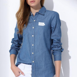 Corporate Merchandise: Logo printing on Denim Shirts for women