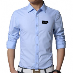 Corporate Merchandise: Embroidered Logo on poly cotton formal shirts for men