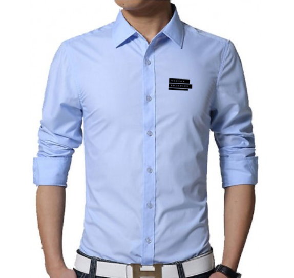 Corporate Merchandise: Embroidered Logo on poly cotton formal shirts for men