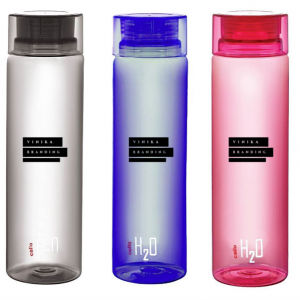 Corporate Merchandise: Logo printing on BPA free plastic bottles