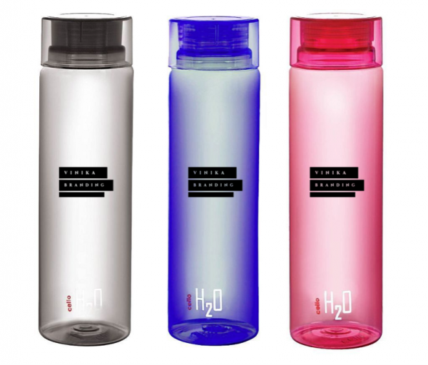 Corporate Merchandise: Logo printing on BPA free plastic bottles