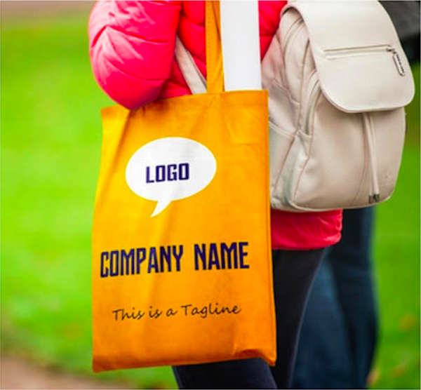 Corporate Merchandise: Logo printing on cloth bags for your employees, clients and event attendees